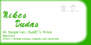 mikes dudas business card